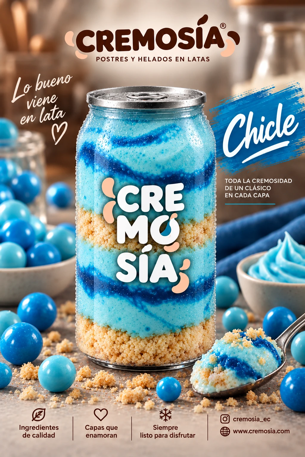 Referencia de postre helado CREMOSÍA sabor Chicle